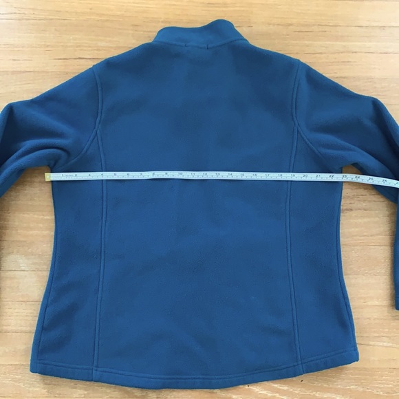 Lands’ End Teal Color Fleece Fall Facket Zipper- Like New - Ladies Large 14-16 - Picture 12 of 15